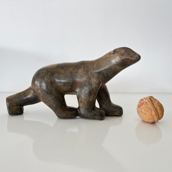 Pierre Chenet: Petit ours polaire en bronze (Kleine ijsbeer in brons)