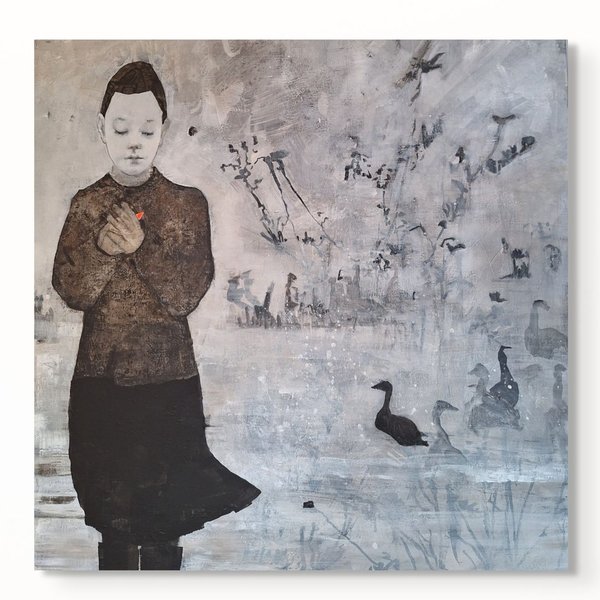 Edith Snoek: Girl with little duck